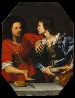 necspenecmetu:Lorenzo Lippi, Esau Selling His Birthright, c.