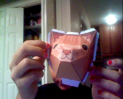 appledress:  I MADE A CEILING CAT PAPERCRAFT.  SO CUTE, SO CUTE