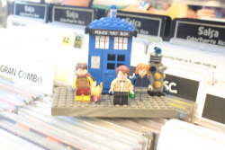 thenameiskelsea:  Yup, that’s my bf &amp; the legos and Karen and Edrick!! (jk, Edrick is mine)Look at Karen playing with the TARDIS!! infinitepi:  So Edrick the Awesome Lego Man made this last night out of scratch( he makes his everything but the Lego