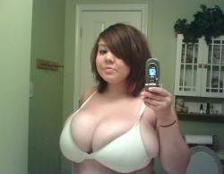 she may be a little chubby but her bust is huge love huge busts