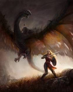 dotlikeme:  Eowyn and the Nazgul by depingo . This is my favourite