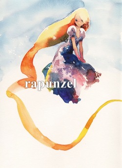 andells:  rapunzel watercolor by deo.R 
