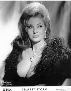 Tempest Storm in a late-50’s promotional photo..