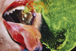 Chewing Green photo by Marilyn Minter, 2008