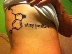 fuckyeahtattoos:  serotonin chemical structure ; the happiness