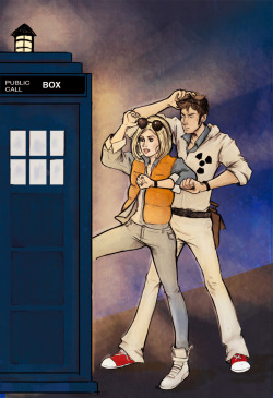 ratgirlstudios:  Back to the Future- Doctor Who crossover. 