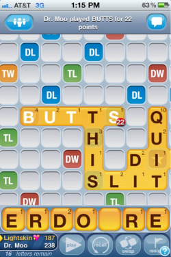 “butts” for 22pts…#winning, lol