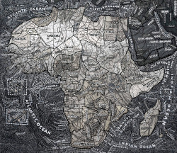 Africa acrylic on canvas by Paula Scher, 2003