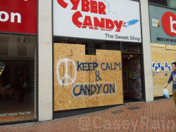 birminghamriots2011:  Inspiring sign on the front of CyberCandy