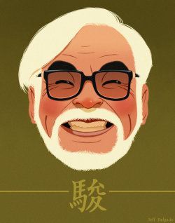 brain-food:  The legendary Hayao Miyazaki by Jeff Delgado 