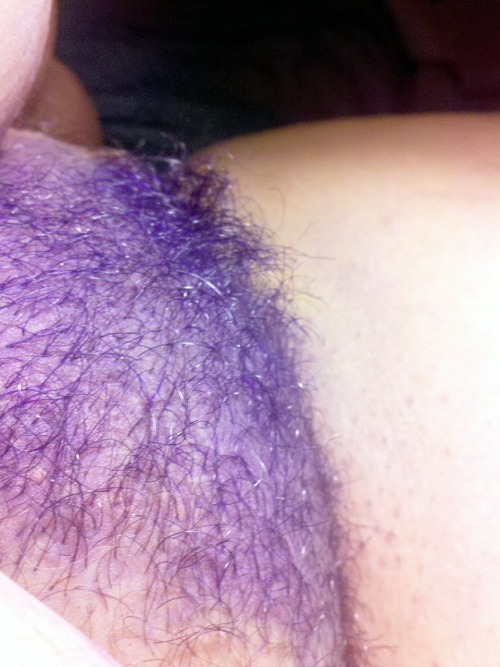 Purple Pubes and a bleached one