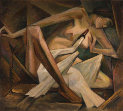miscellaneous-art:  Leda and the Swan  Jerzy Hulewicz, 1928.
