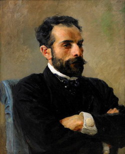 peira:  Vasily Polenov:  Portrait of Isaac Levitan (1891) 