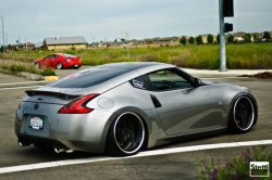 jdmlifestyle:  370z on Black Lusso Forged Wheels LFC 5’s. Step