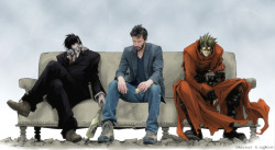 Keanu is sad by Wolfwood’s death.