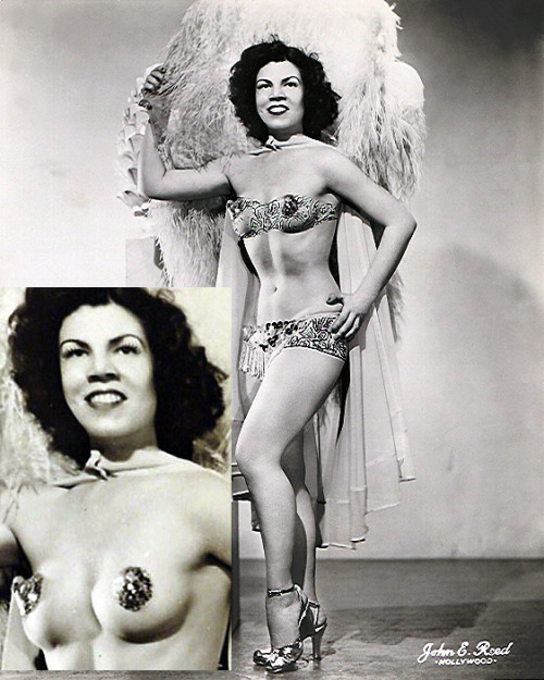 Occasionally, Theatre owners in conservative regions were forced to “customize” promotional photos for use in newspaper ads, etc.. Usually by adding clothing to the showgirls, that wasn’t there originally.. This photo of Gee Gee Joy,