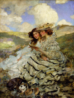 oddnoah:  On the Dunes (Lady Shannon and Kitty)  1900-1910 James