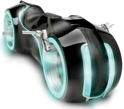 Road-legal custom made replica of a Tron Lightcycle by Hammacher