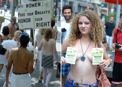 Topless Protest NYC, that’s me in the skirt on the left