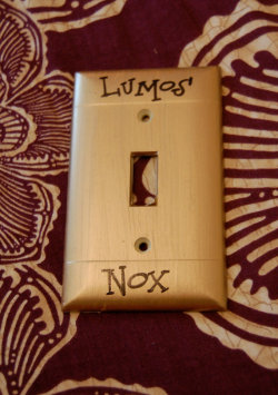 wickedclothes:  Lumos / Nox Harry Potter light switch. I think