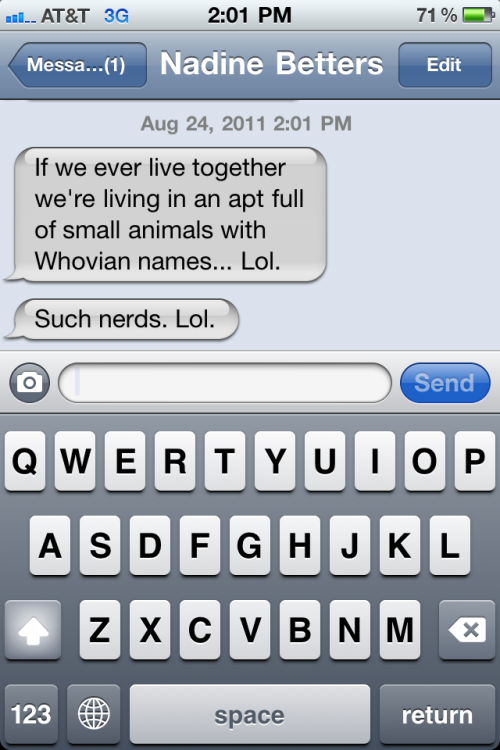 Nothing tops the awesome texts between myself and @Sneaks_N_Bows. #platonicnerdsoulmates