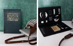 storagegeek:  diy project: vintage book travel-tech organizer