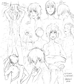 nadzo3:   July 28 sketches.I was too lazy to color it. so I