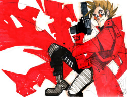 deliciousmuchentuchen:  Quick “Trigun” fanart for greenpengua