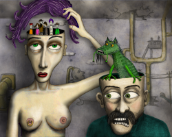 Saturday’s Artistic Detour 1: The Lizard Queen Gets Pierced