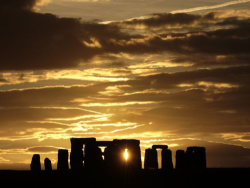 sunset at Stonehenge