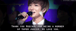 kyuteuk:  Thank you Heechul, really. Thank you.  heechul thanQ