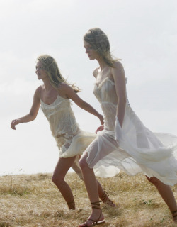 Kate Moss and Inga Serbent for Anais Anais Cacharel by David