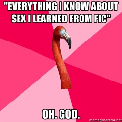 fuckyeahfanficflamingo:  [“EVERYTHING I KNOW ABOUT SEX I LEARNED