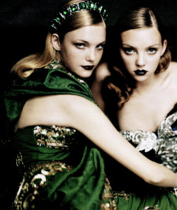 Heather Marks & Caroline Trentini by Paolo Roversi for W