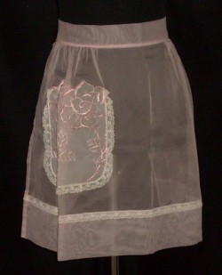 ragsandsilk:  1940S SATIN STITCHED APRON 