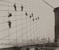  Painters on the Brooklyn Bridge Suspender Cables-October 7,