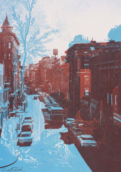 Bronx with a Ruin lithograph by Scott Hyde, 1970 via: americanart