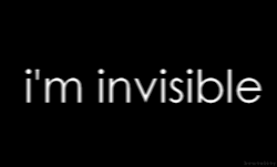youremyfirework:  E sempre vou estar invisível para a pessoa