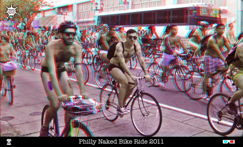 Photos  from the Philly Naked Bike Ride, an annual event promoting cycling  advocacy, raising awareness about fuel consumption and the environmental  impact of car culture, positive body image, and economic sustainability  as a way of life and corporate