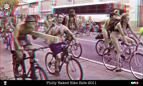 Photos  from the Philly Naked Bike Ride, an annual event promoting cycling  advocacy, raising awareness about fuel consumption and the environmental  impact of car culture, positive body image, and economic sustainability  as a way of life and corporate