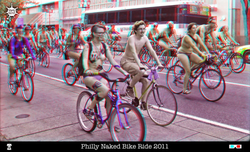 Photos  from the Philly Naked Bike Ride, an annual event promoting cycling  advocacy, raising awareness about fuel consumption and the environmental  impact of car culture, positive body image, and economic sustainability  as a way of life and corporate