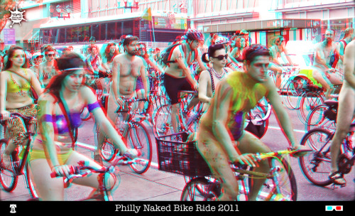 Photos  from the Philly Naked Bike Ride, an annual event promoting cycling  advocacy, raising awareness about fuel consumption and the environmental  impact of car culture, positive body image, and economic sustainability  as a way of life and corporate