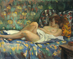 labellefilleart:  Nude in Repose, Henri Lebasque 