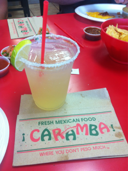 Caramba’s: Getting me completely trashed off of ONE margarita