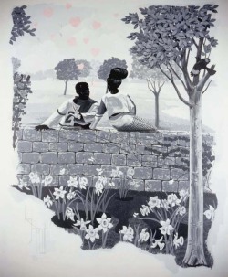 artchipel:Kerry James Marshall - Vignette #6. Acrylic on plexiglas,