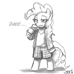 “Pony Pinkie Pie dressed as The Dude from The Big Lebowsky?”