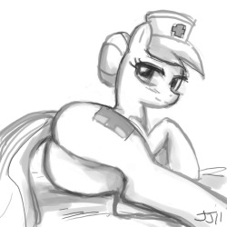 “can you do nurse redheart but in NSFW way(still a pony,