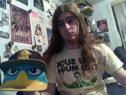Just chilling with Perry. His hat is so rad