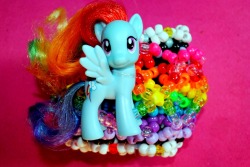 My Little Pony Rainbow Dash Kandi cuff I made for Kassie for