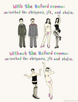 funny-pictures-uk:  With and without the Oxford Comma.  Grammar